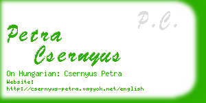 petra csernyus business card